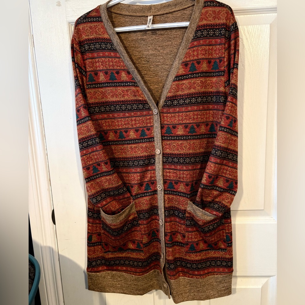 Multicolor Patterned Women's Sweater - Picture 4 of 9